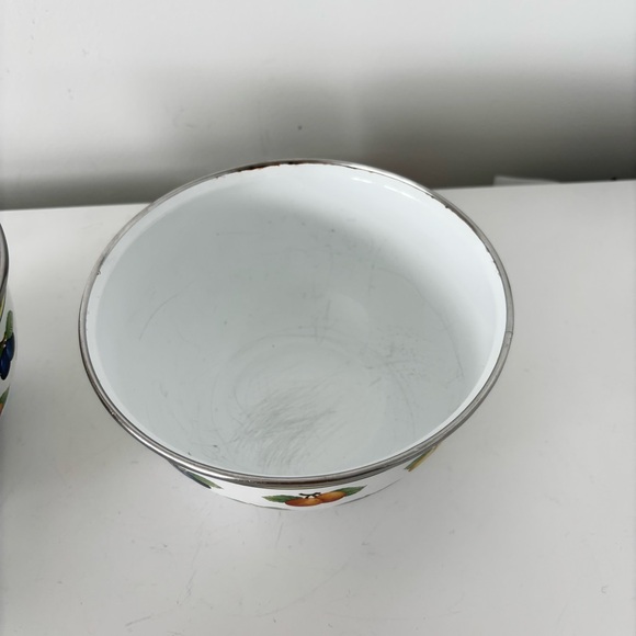 Villeroy & Boch Vintage SET OF TWO French Garden Metal serving Mixing Bowls - Picture 7 of 17